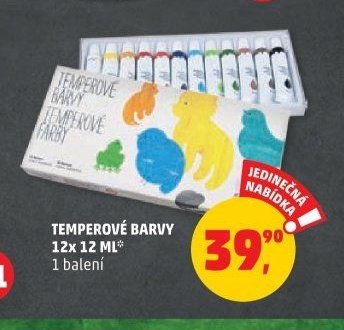 Temperové barvy 12x 12 ml