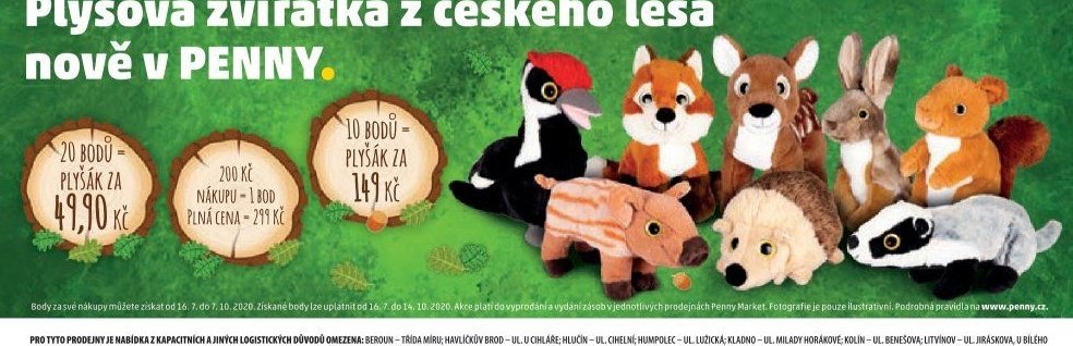 Plyšová zvířátka z českého lesa