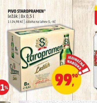 Pivo Staropramen ležák