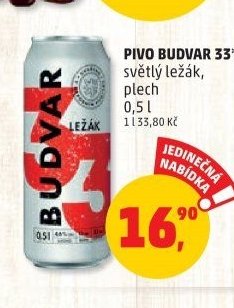 Pivo Budvar 33 plech
