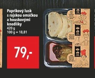 Paprikový lusk s rajskou omáčkou a houskovými knedlíky