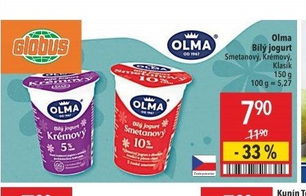 Olma Bílý jogurt Smetanový, Krémový, Klasik