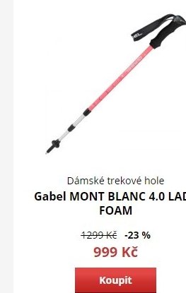 Dámské trekové hole Gabel MONT BLANC 4.0 LADY FOAM