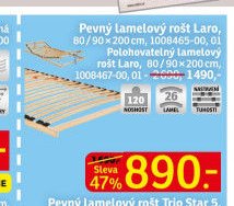 Pevný lamelový rošt Laro, 80/90x200 cm, 1008467-00, 01 - ASKO akcniletaky.com