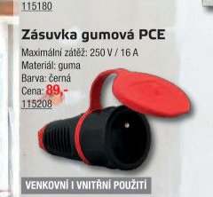 Zásuvka gumová PCE