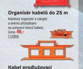 Organizér kabelů do 25 m
