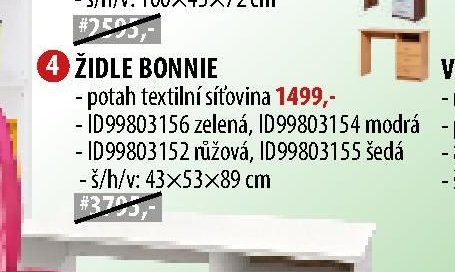 Židle Bonnie - IDEA nábytek akcniletaky.com