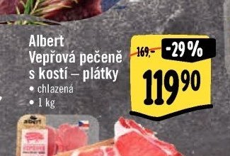 Albert Vepřová pečeně s kostí – plátky