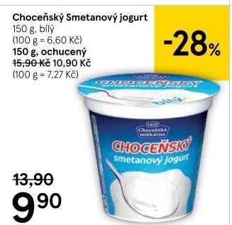 Bílý jogurt smetanový Choceňský