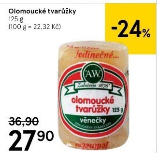 Sýr tvarůžky olomoucké A.W.