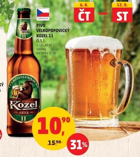 Pivo Velkopopovický Kozel 11
