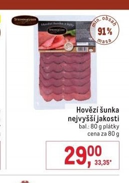 Hovězí šunka nejvyšší jakosti