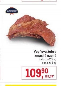 Vepřová žebra zmasilá uzená