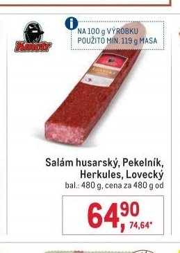 Salám husarský, Pekelník, Herkules, Lovecký