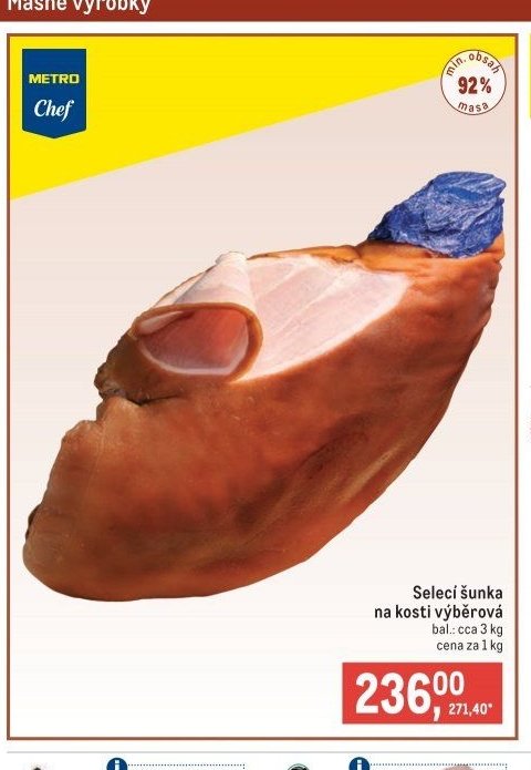Selečí šunka na kosti výběrová