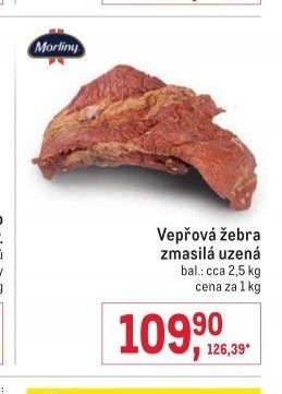 Vepřová žebra zmasilá uzená