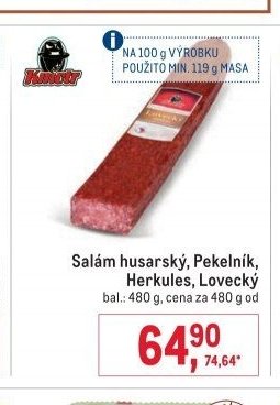 Salám husarský, Pekelník, Herkules, Lovecký