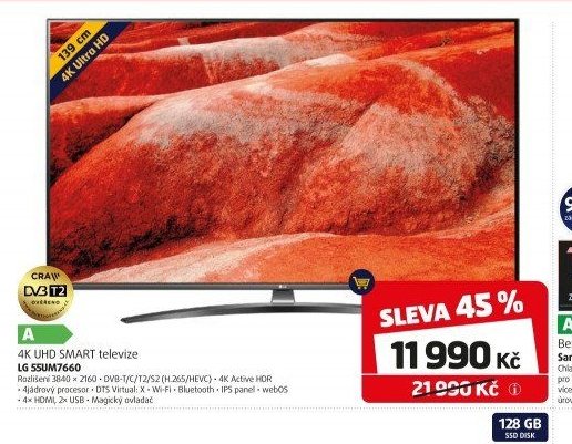 4K UHD SMART televize LG 55UM7660
