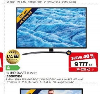 4K UHD SMART televize LG 50UM7450