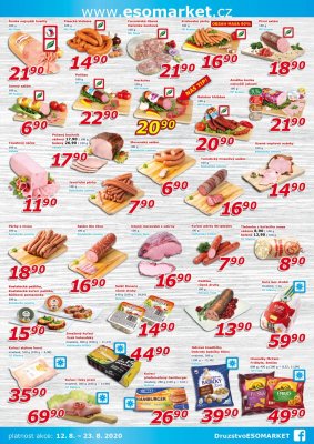 akční leták ESO MARKET 12.8.2020-23.8.2020