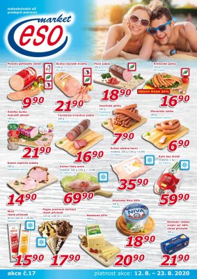 akční leták ESO MARKET 12.8.2020-23.8.2020