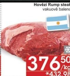 Hovězí Rump steak mražený