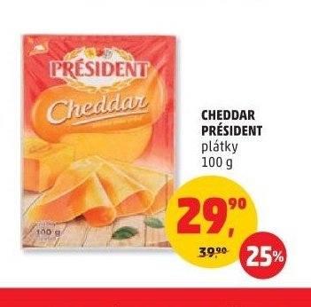Cheddar Président plátky
