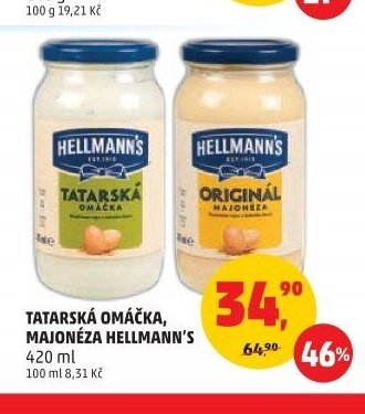 Tatarská omáčka, Majonéza Hellmann's