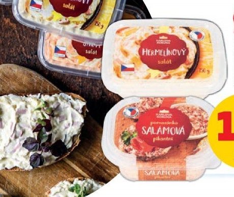 Salát a pomazánka Karlova Koruna