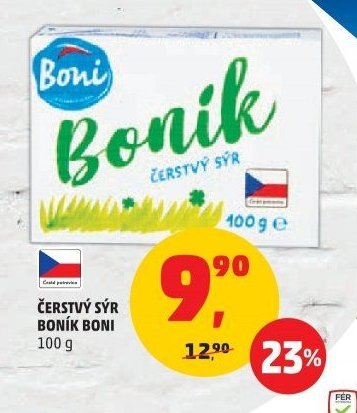 ČERSTVÝ SÝR BONÍK BONI 100 g