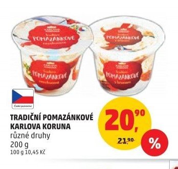 Tradiční pomazánkové Karlova Koruna