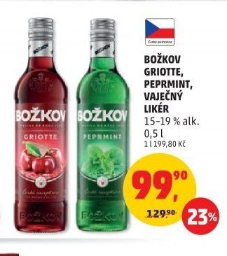BOŽKOV GRIOTTE, PEPRMINT, VAJEČNÝ LIKÉR