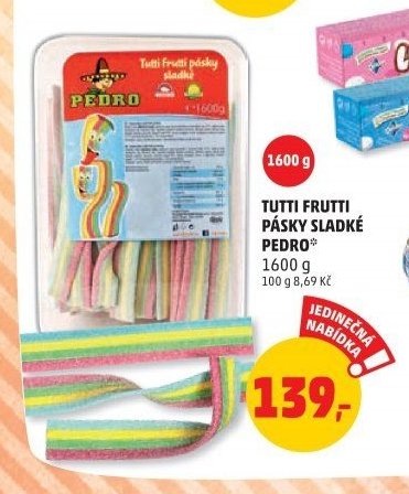 TUTTI FRUTTI PÁSKY SLADKÉ PEDRO