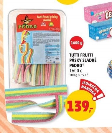 TUTTI FRUTTI PÁSKY SLADKÉ PEDRO
