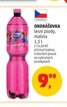 Ondrášovka lesní plody, malina 1,5 l