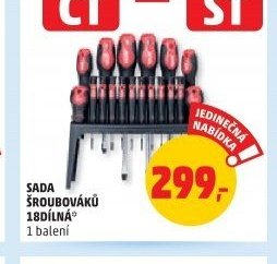 SADA ŠROUBOVÁKŮ 18dílná