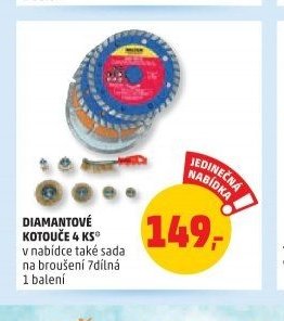 DIAMANTOVÉ KOTOUČE 4 KS