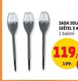 Sada solárních světel 3 ks