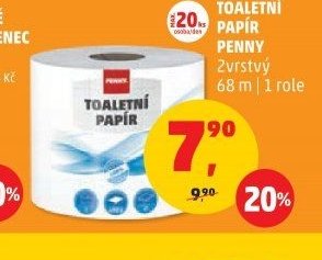 TOALETNÍ PAPÍR PENNY 2vrstvý 68 m | 1 role