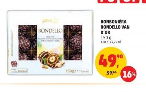 BONBONIÉRA RONDELLO VAN D'OR 150 g