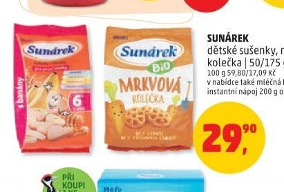 SUNÁREK dětské sušenky