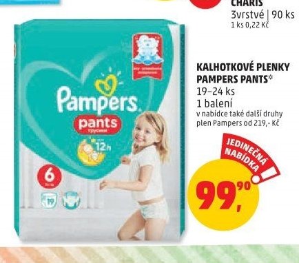 KALHOTKOVÉ PLENKY PAMPERS PANTS