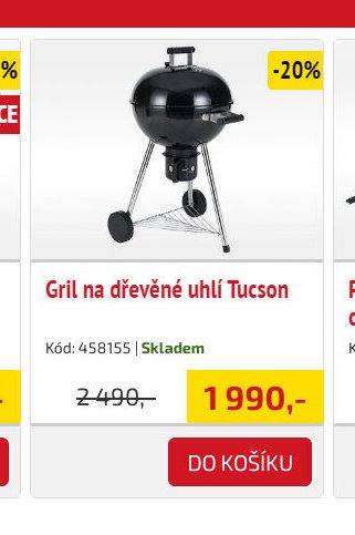 Gril na dřevěné uhlí Tucson - UNI HOBBY akcniletaky.com