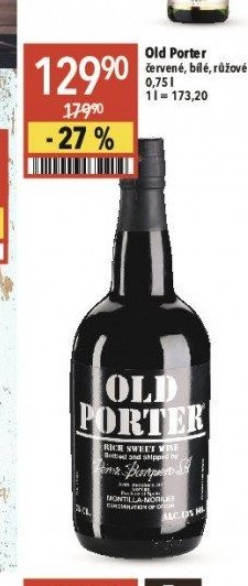 Old Porter červené, bílé, růžové 0,75 l