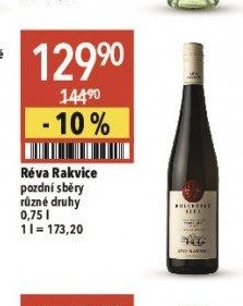 Réva Rakvice pozdní sběry různé druhy 0,75 l