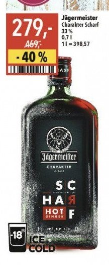 Jägermeister Charakter Scharf 33 % 0,7 l