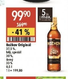 Božkov Originál 37,5 %, bílý, speciál 30 %, černý 33 % 0,5 l