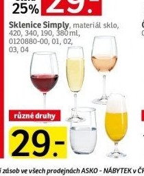 Sklenice Simply - ASKO akcniletaky.com