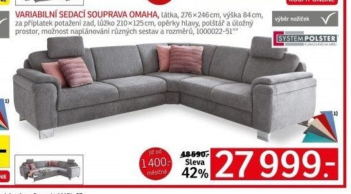 VARIABILNÍ SEDACÍ SOUPRAVA OMAHA - ASKO akcniletaky.com