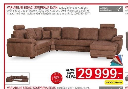 VARIABILNÍ SEDACÍ SOUPRAVA EVAN - ASKO akcniletaky.com